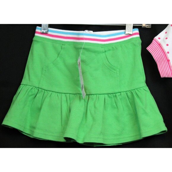 NEW 2008 Gymboree Tennis Match 2pc Outfit sz 4 Skort Hooded Polka Dot Shirt Prep - Picture 2 of 9
